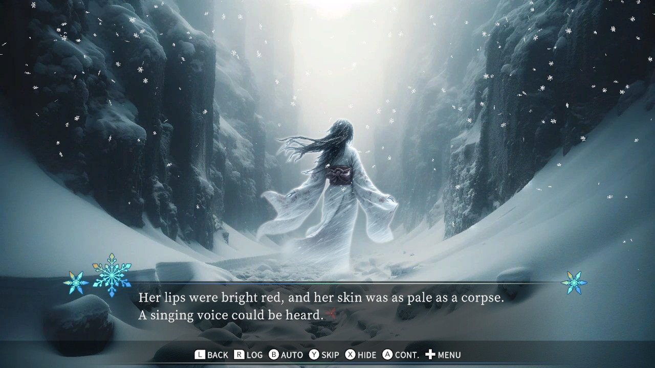 A screenshot from Scarlet Snowfall
