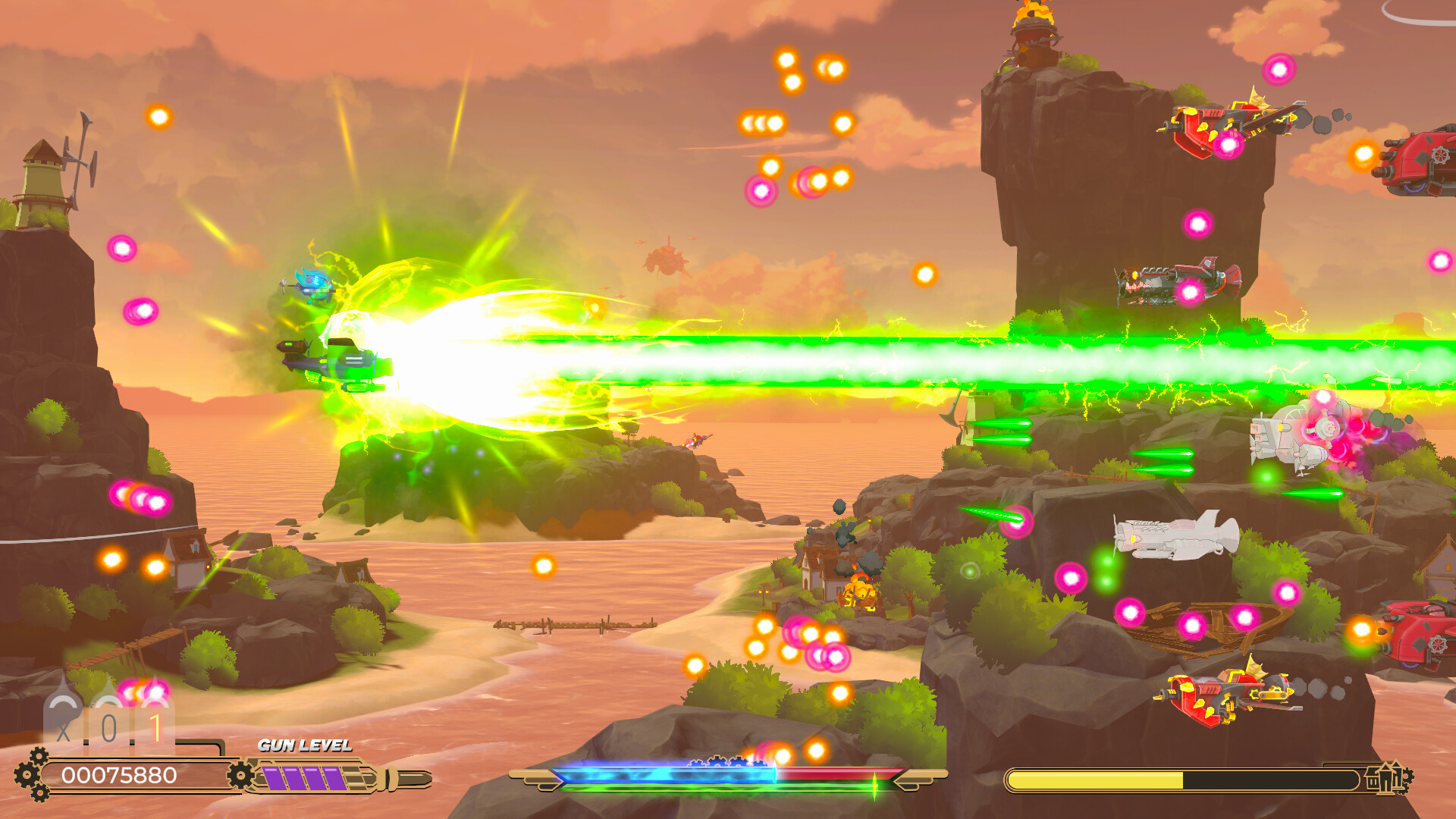 A screenshot from Kamikaze Lassplanes