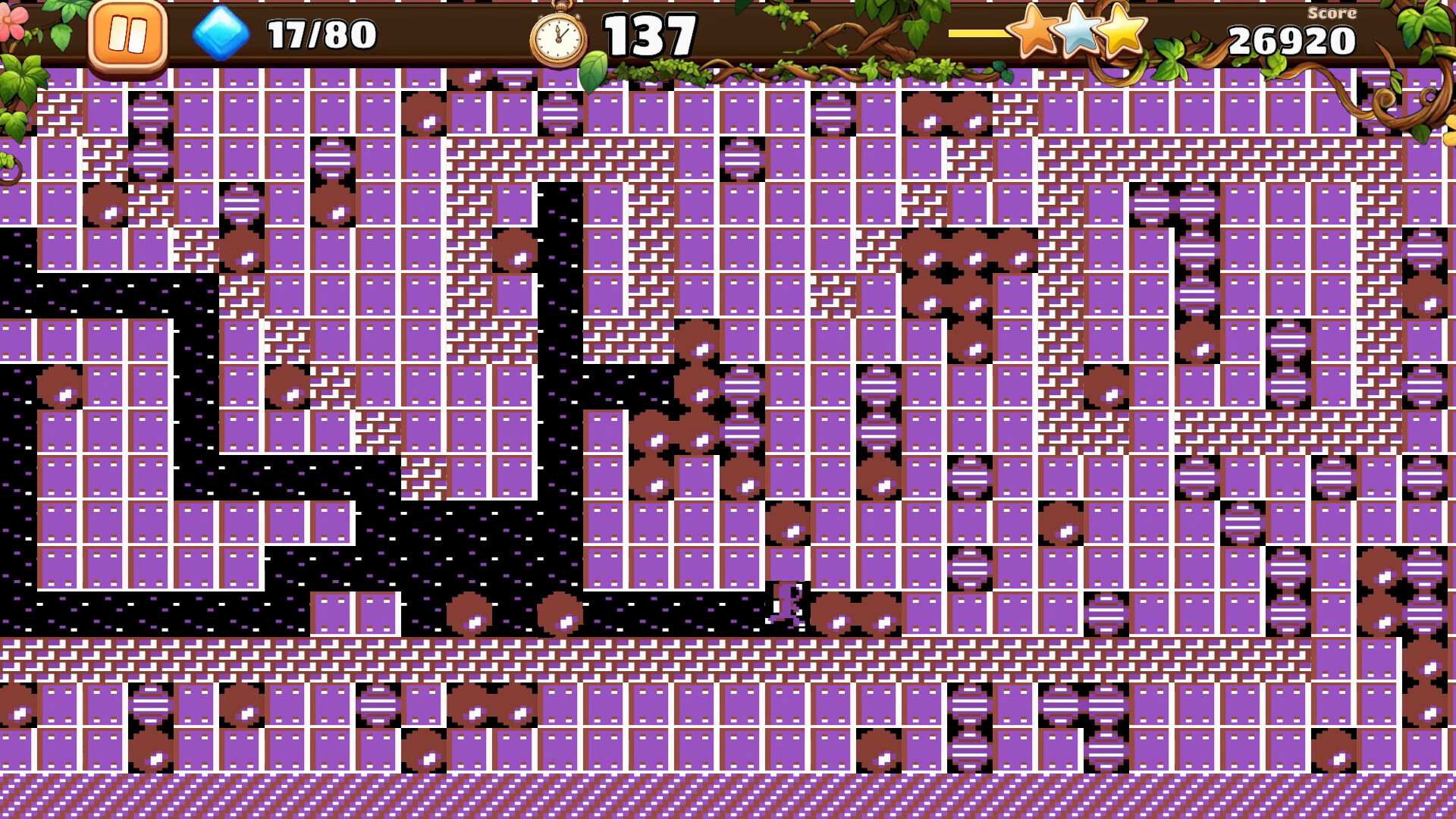 A screenshot from Boulder Dash 40th Anniversary