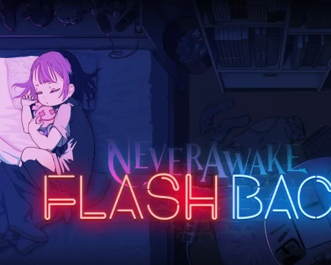 The key art for NeverAwake FLASHBACK.